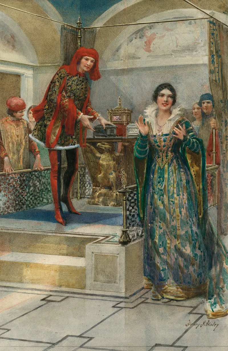 Merchant Of Venice Iii 2 The Casket Scene Wall Art by Henry James Haley - High-Resolution Digital Print