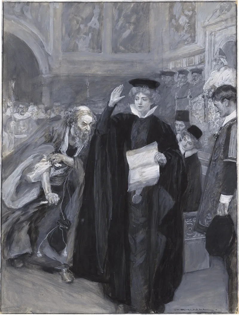 Merchant Of Venice Portia As Played By Miss Violet Vanbrugh Wall Art by William Hatherell - High-Resolution Digital Print