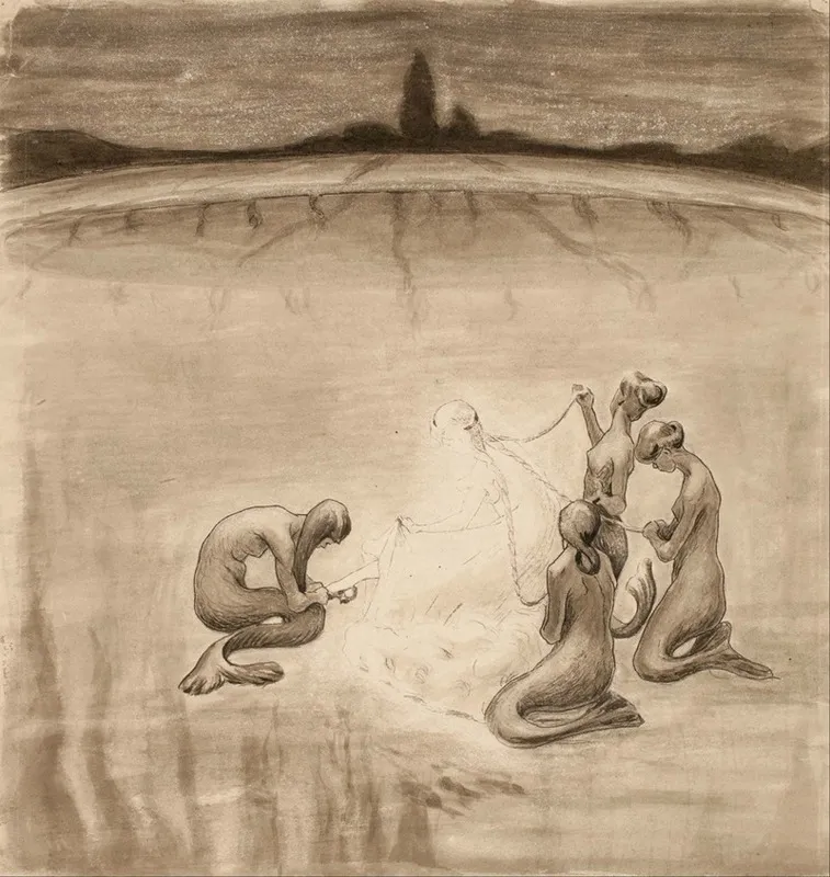 Mermaids 3 Wall Art by Ellen Trotzig - High-Resolution Digital Print
