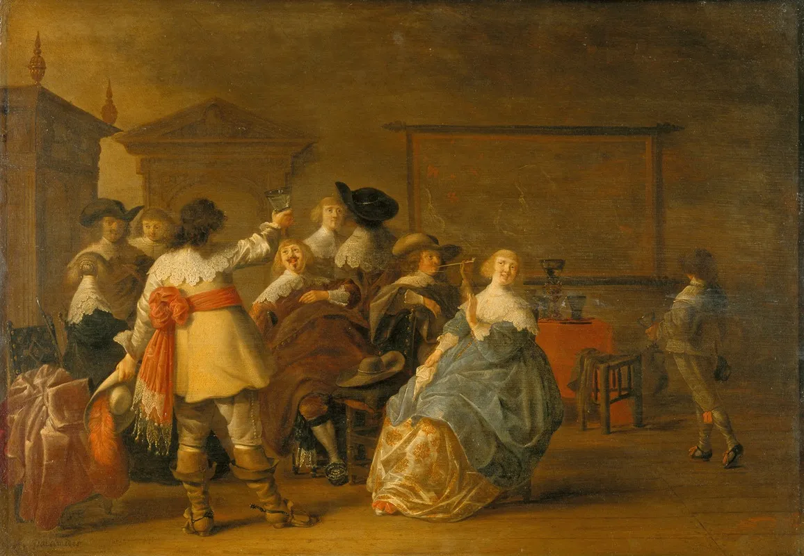 Merry Company 10 Wall Art by Anthonie Palamedesz. - High-Resolution Digital Print