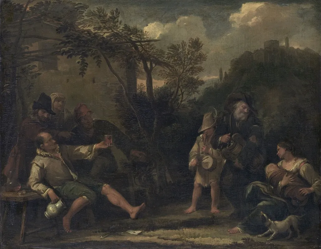 Merry Company 4 Wall Art by Dirck Helmbreeker - High-Resolution Digital Print