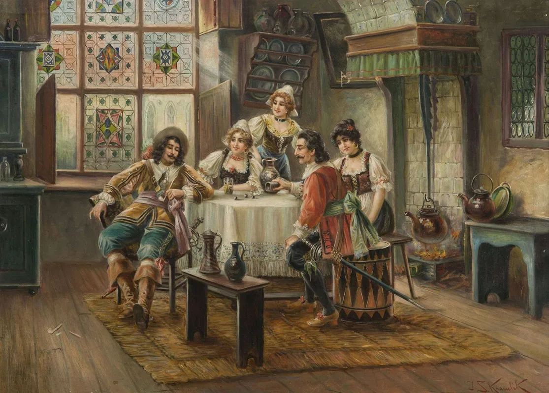 Merry Company 6 Wall Art by Jan Skramlík - High-Resolution Digital Print