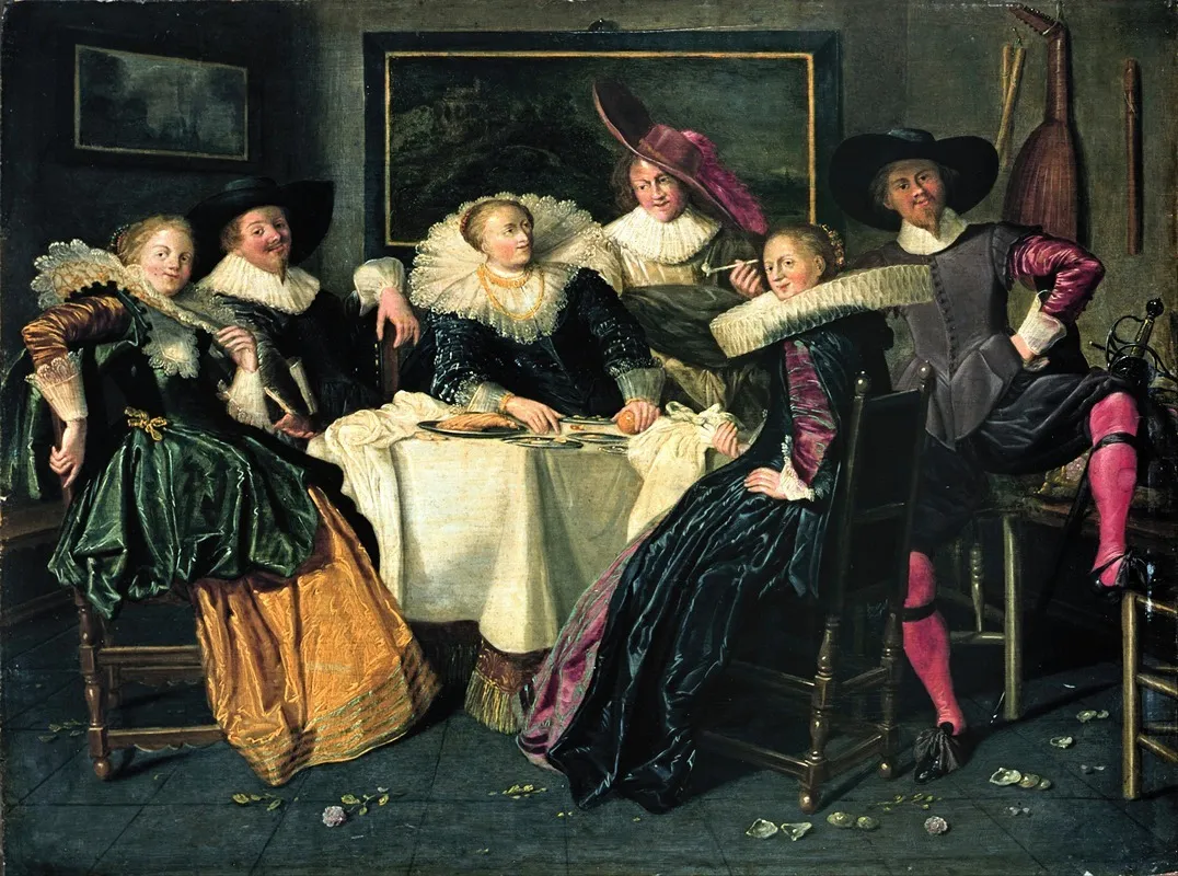 Merry Company 7 Wall Art by Dirck Hals - High-Resolution Digital Print