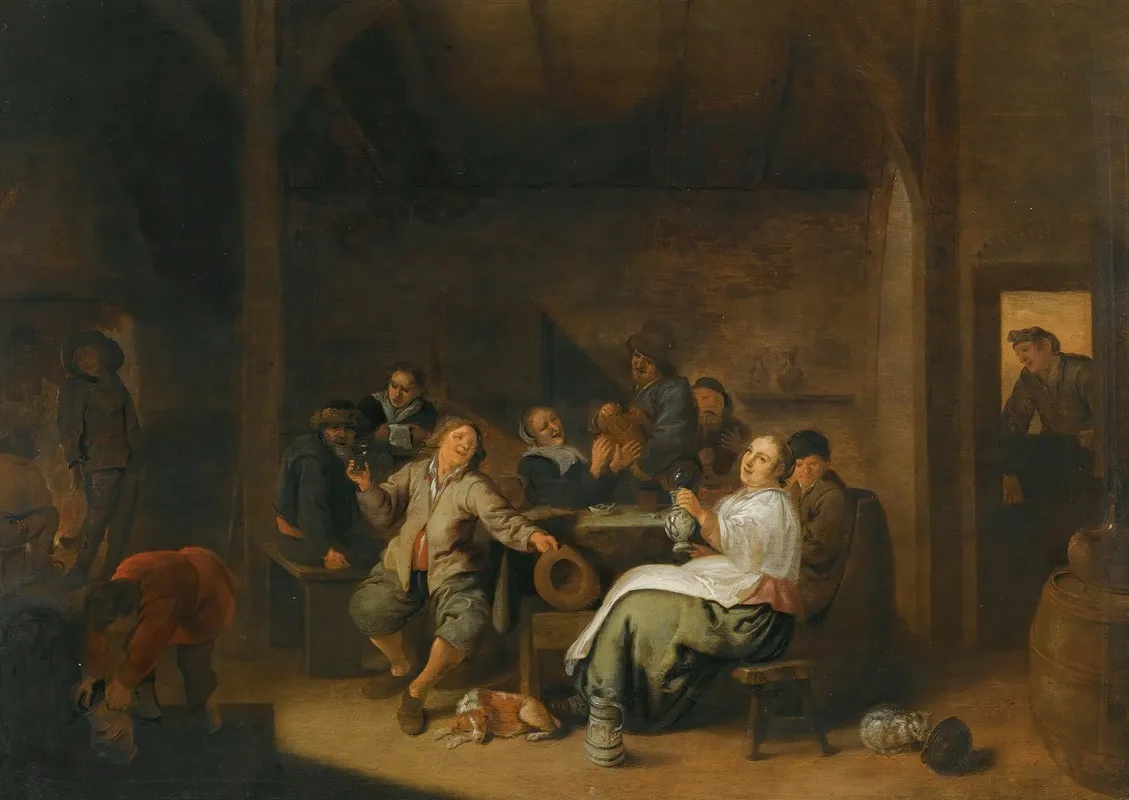 Merry Company In An Inn Wall Art by Jan Miense Molenaer - High-Resolution Digital Print