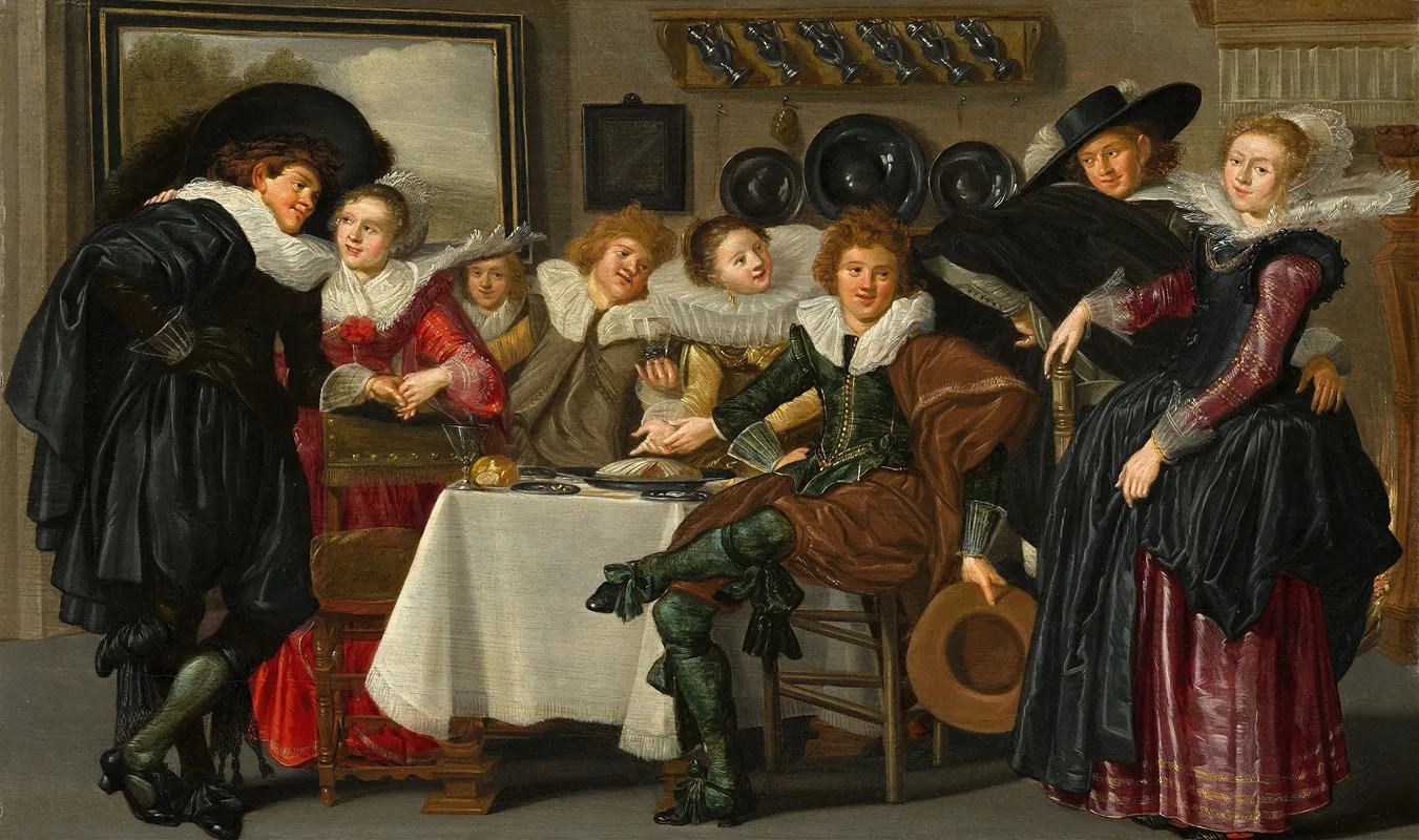 Merry Company Wall Art by Dirck Hals - High-Resolution Digital Print