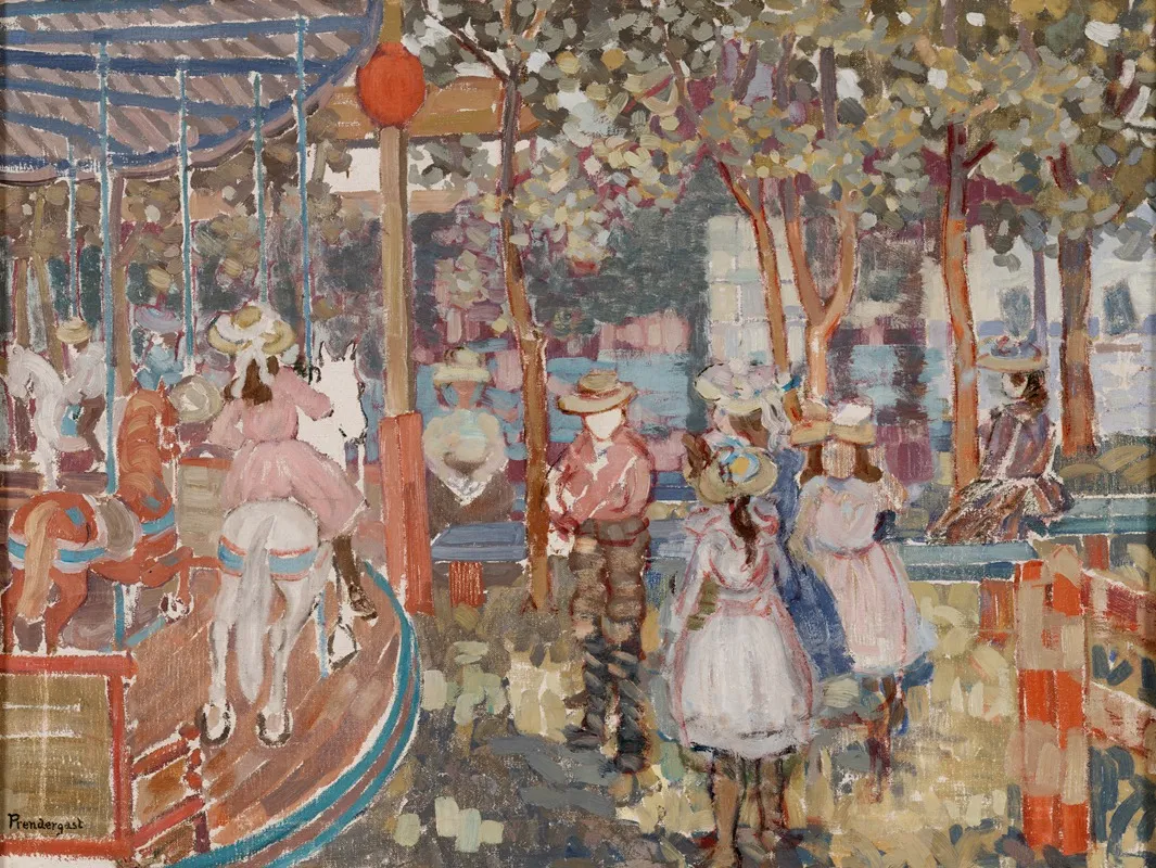 Merry Go Round 2 Wall Art by Maurice Prendergast - High-Resolution Digital Print