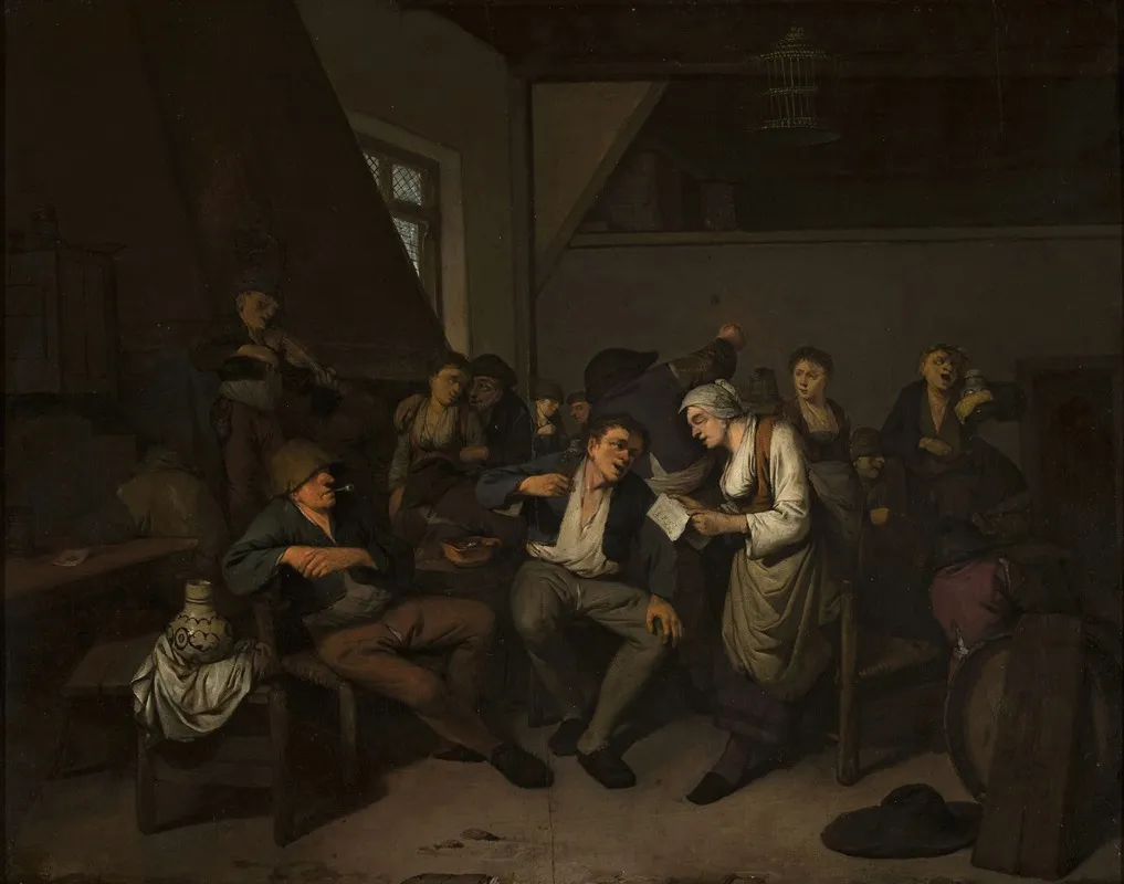 Merry Making In A Tavern Wall Art by Cornelis Pietersz. Bega - High-Resolution Digital Print