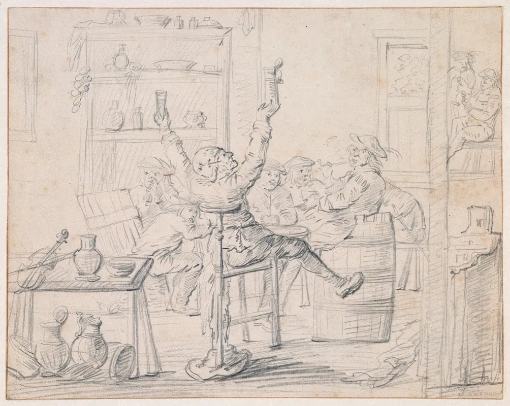 Merrymaking In A Tavern 2 Wall Art by Jan Miense Molenaer - High-Resolution Digital Print