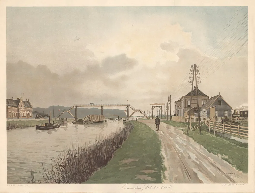 Merwede Canal Nieuwersluis Wall Art by Bernardus Bueninck - High-Resolution Digital Print