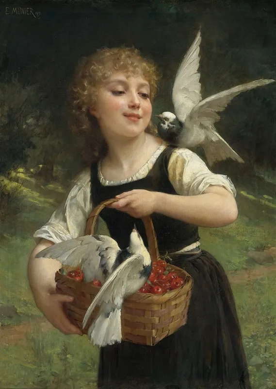 Messenger Of Love Wall Art by Émile Munier - Canvas Print