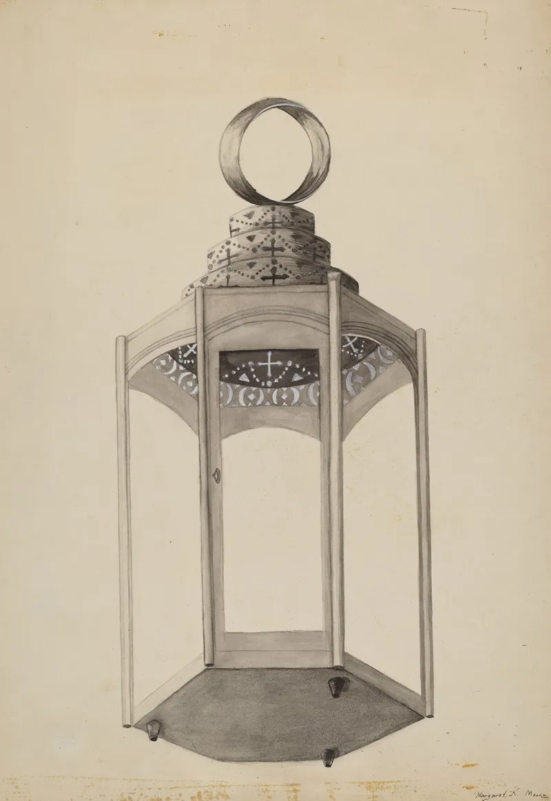 Metal Lantern 2 Wall Art by Margaret K. Moore - High-Resolution Digital Print