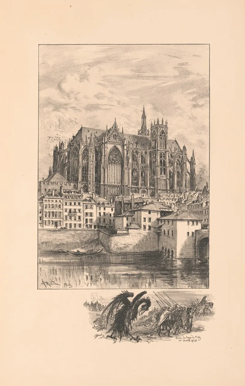 Metz 3 Wall Art by Albert Robida - High-Resolution Digital Print
