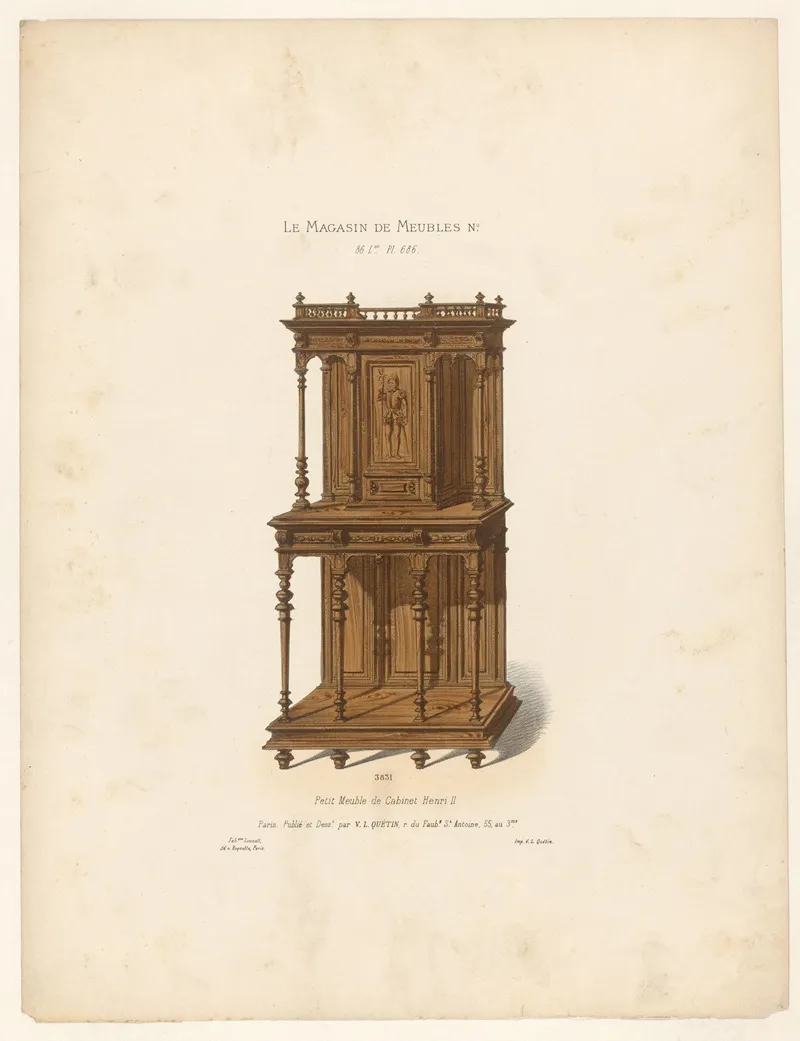Meuble De Cabinet Henri Ii Wall Art by Victor Léon Michel Quétin - High-Resolution Digital Print