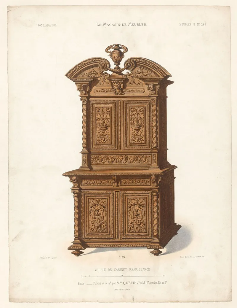 Meuble De Cabinet Renaissance Wall Art by Victor Léon Michel Quétin - High-Resolution Digital Print