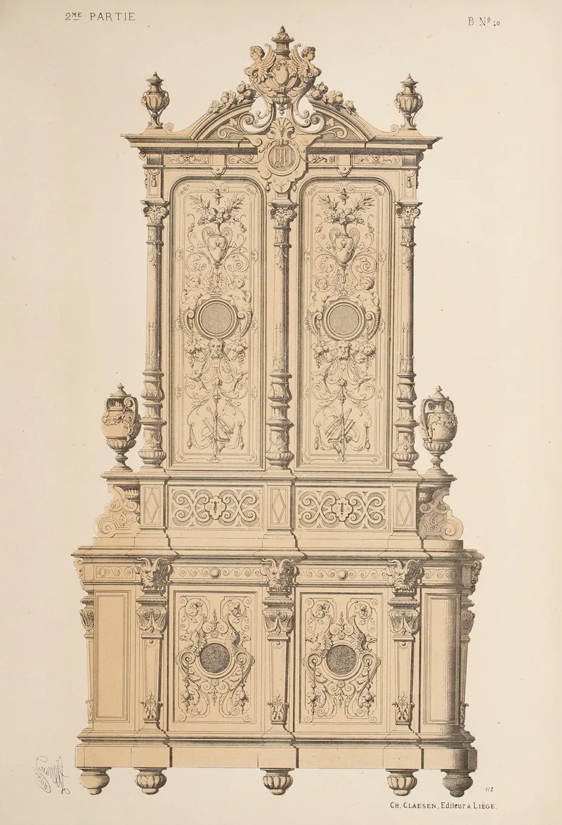 Meuble De Salon Genre Renaissance Wall Art by Michel Liénard - High-Resolution Digital Print