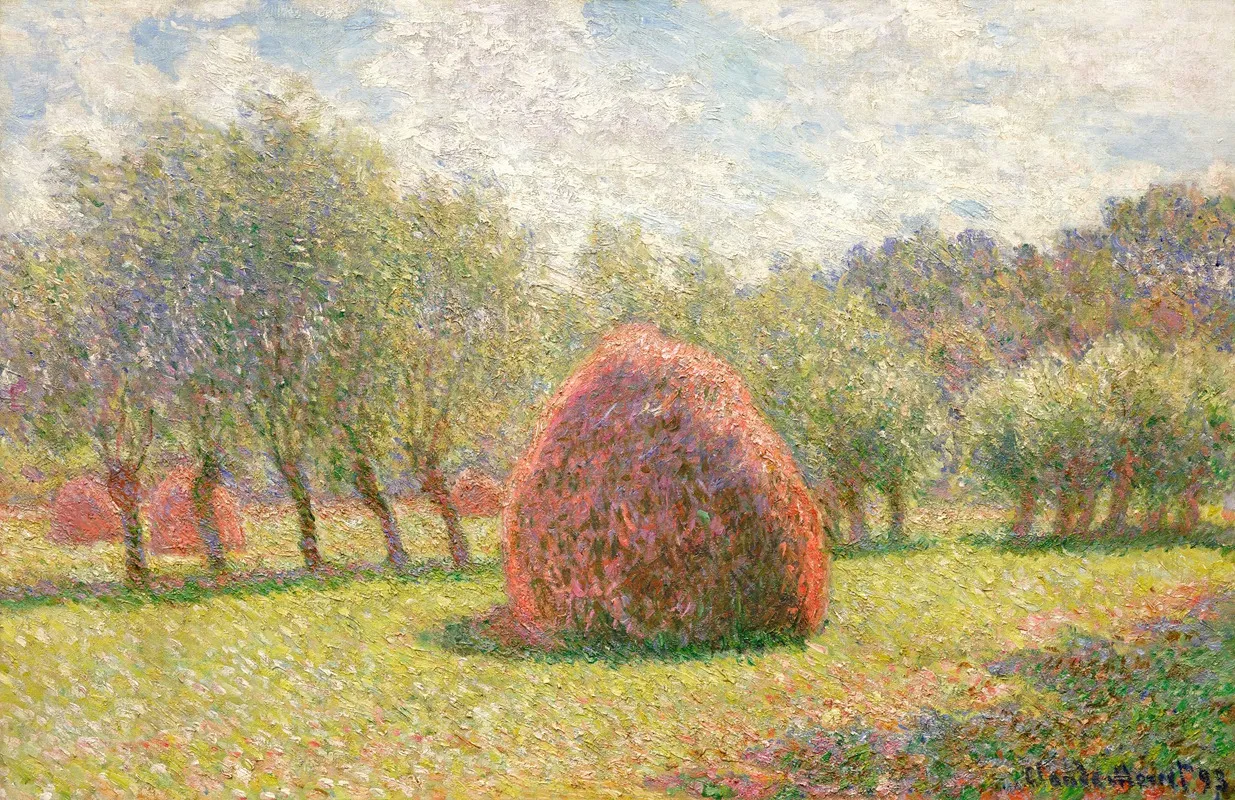 Meules A Giverny Wall Art by Claude Monet - High-Resolution Digital Print