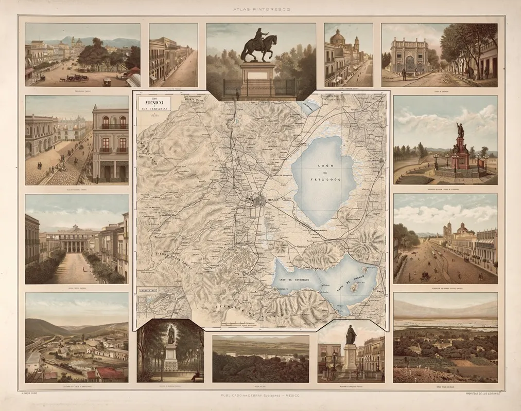 Mexico Map Wall Art by Antonio García Cubas - High-Resolution Digital Print