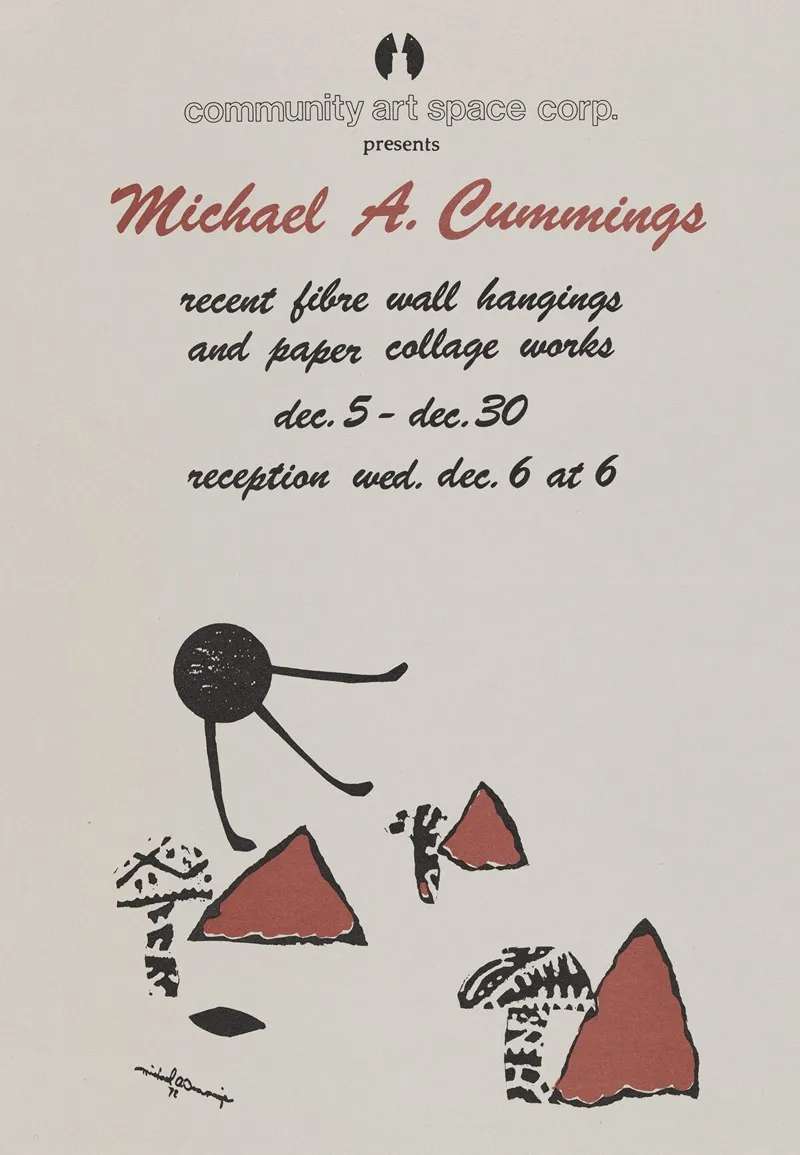 Michael A Cummings Recent Fibre Wall Hangings And Paper Collage Works At Community Art Space Corp