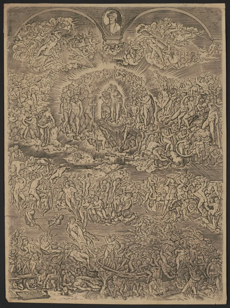 Michelangelos Last Judgement Wall Art by Martino Rota - High-Resolution Digital Print