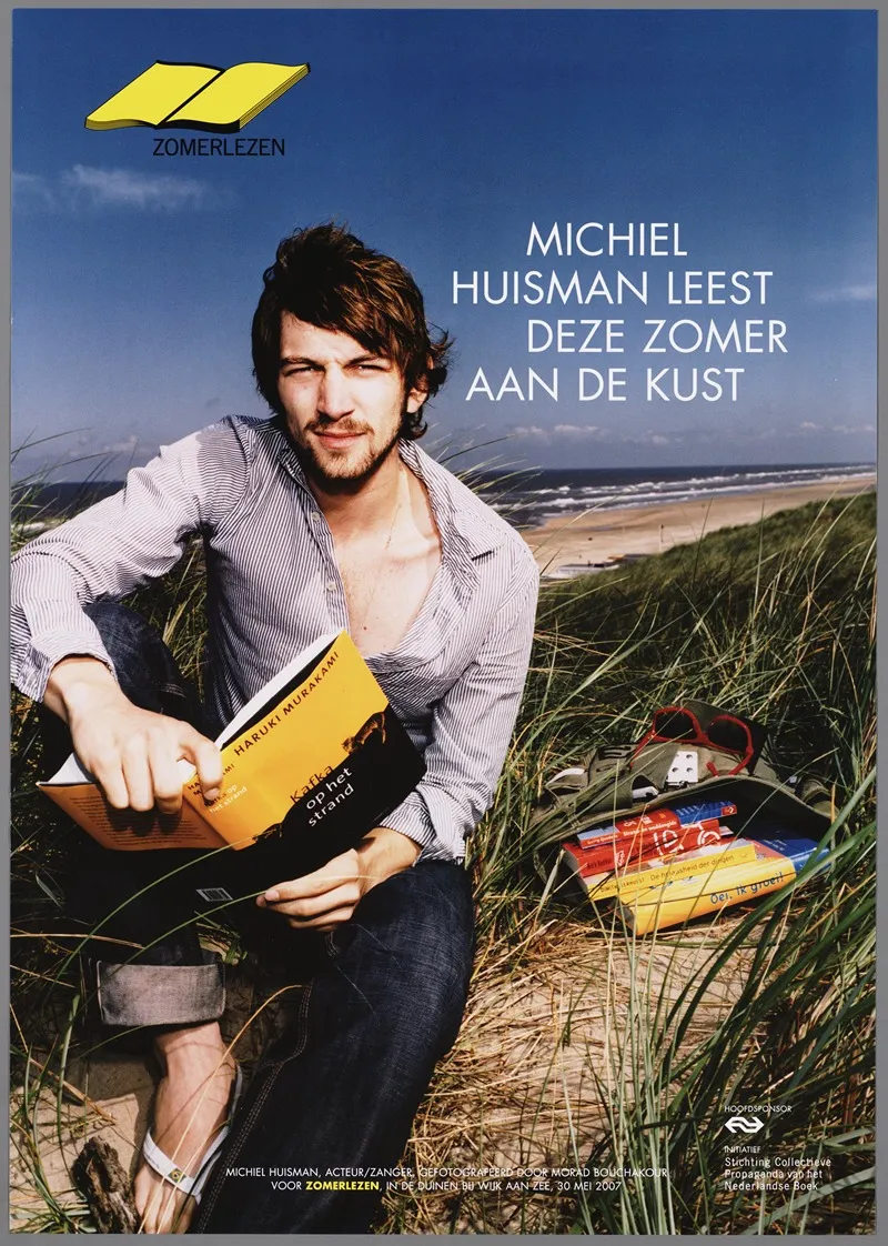 Michiel Huisman Leest Deze Zomer Aan De Kust Wall Art by Morad Bouchakour - High-Resolution Digital Print
