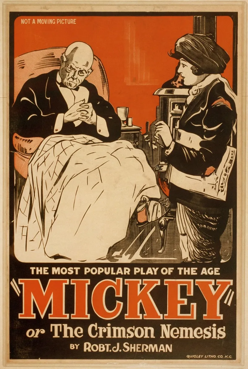 Mickey Or The Crimson Nemesis By Robt J Sherman Wall Art by Quigley Litho. Co. - High-Resolution Digital Print