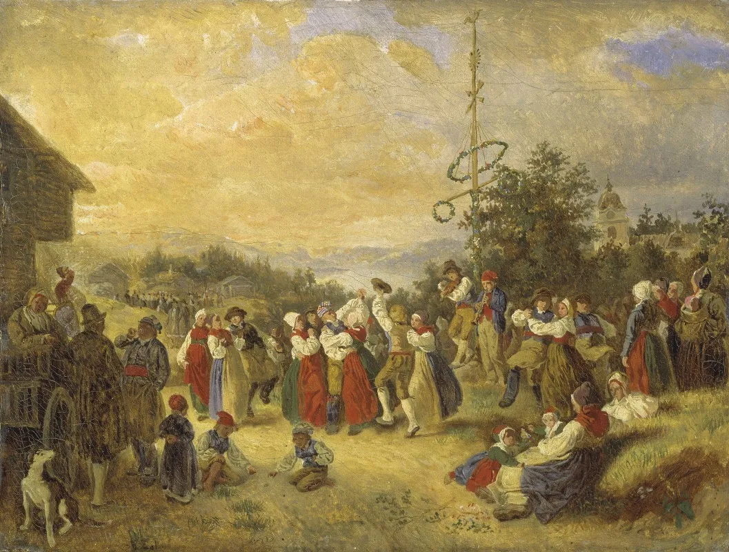 Midsummer Dance At Rattvik 2 Wall Art by Kilian Zoll - High-Resolution Digital Print