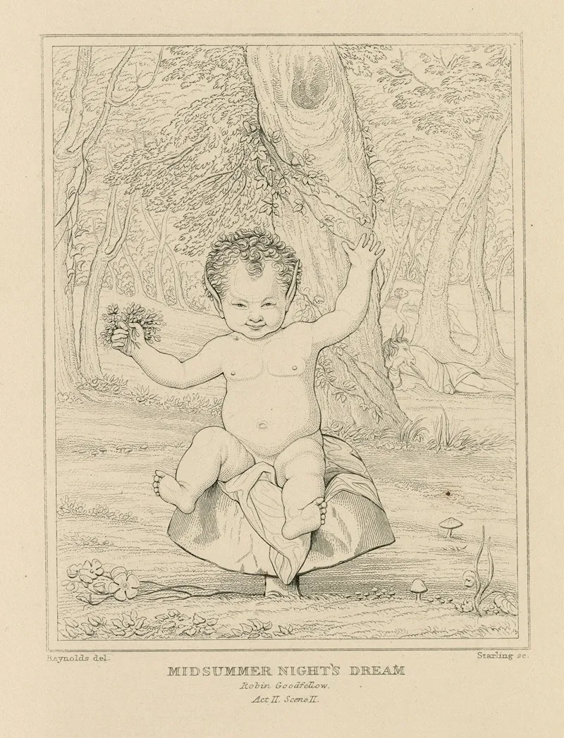 Midsummer Nights Dream Puck Wall Art by William Francis Starling - High-Resolution Digital Print
