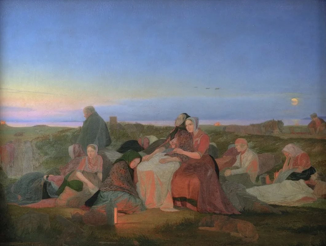 Midsummers Eve Sick People Asleep Upon The Grave Of St Helena At Tisvilde