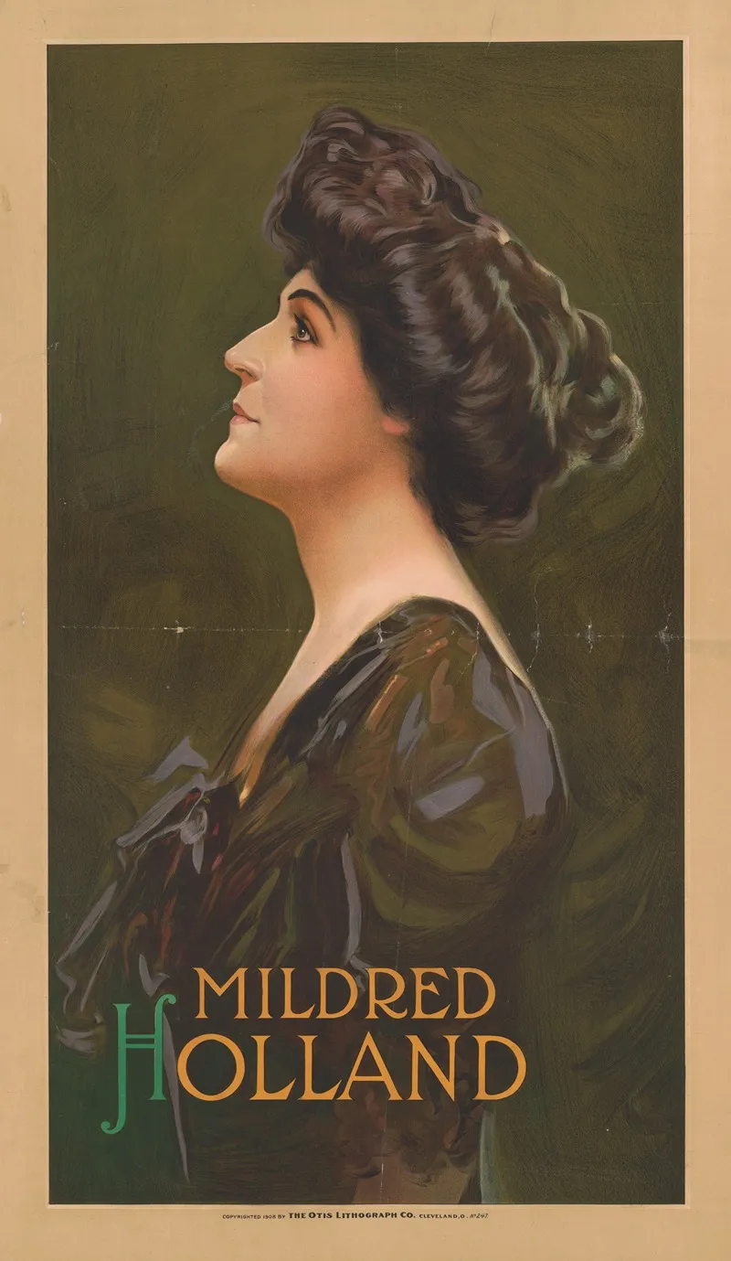 Mildred Holland Wall Art by The Otis Lithograph Co. - High-Resolution Digital Print