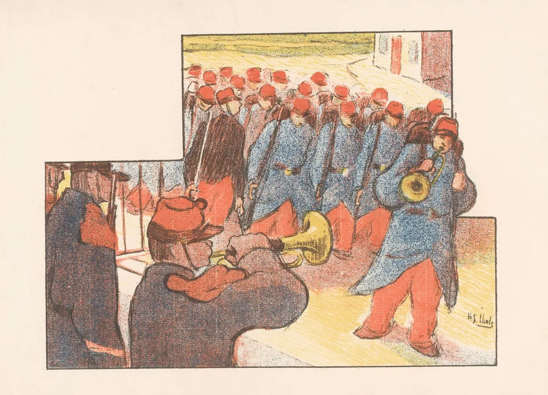 Militaire Parade Wall Art by Henri-Gabriel Ibels - High-Resolution Digital Print