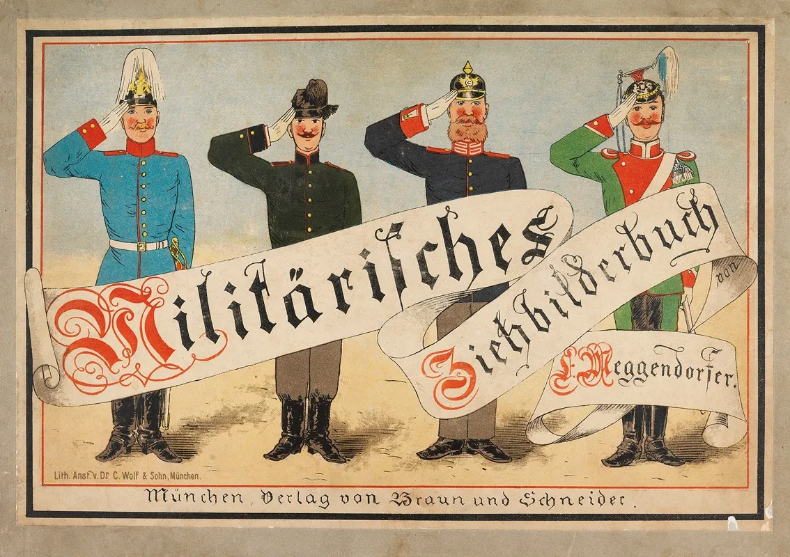 Militarisches Ziehbilderbuch Wall Art by Lothar Meggendorfer - High-Resolution Digital Print
