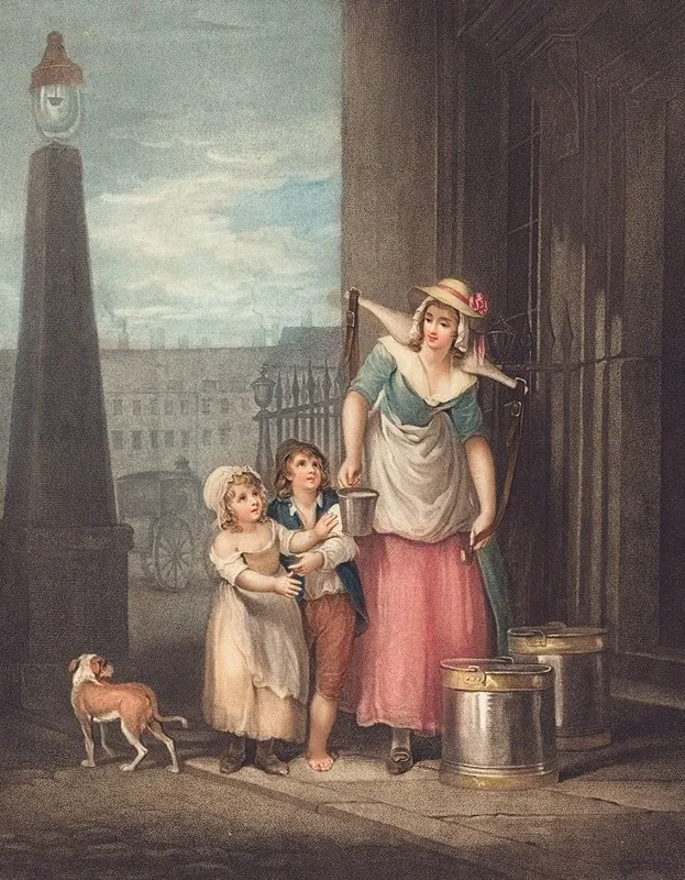 Milk Below Maids Wall Art by Luigi Schiavonetti - High-Resolution Digital Print