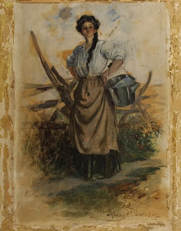 Milk Maid Wall Art by Clarence F. Underwood - High-Resolution Digital Print