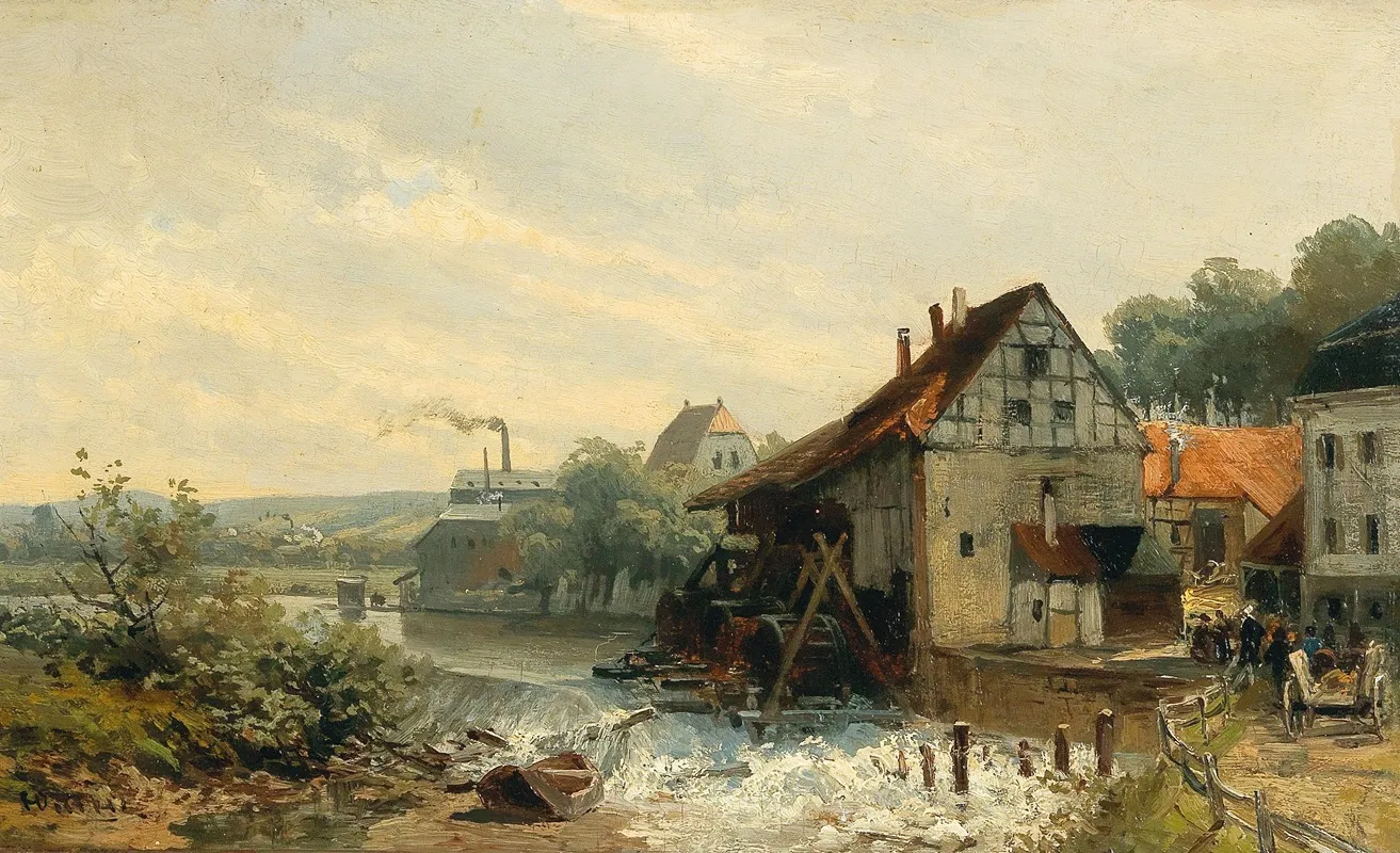 Mill At Broich Wall Art by Heinrich Deiters - High-Resolution Digital Print