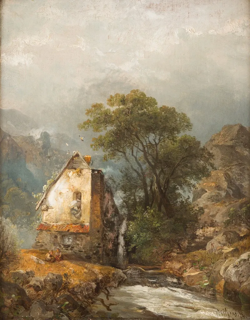 Mill By A Stream