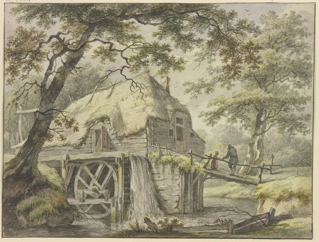 Mill In The Forest Wall Art by Pieter Pietersz. Barbiers - High-Resolution Digital Print