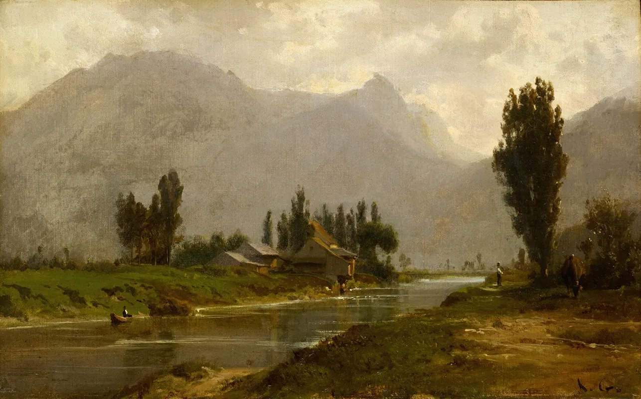 Mill Near Weesen Wall Art by Karl Girardet - High-Resolution Digital Print