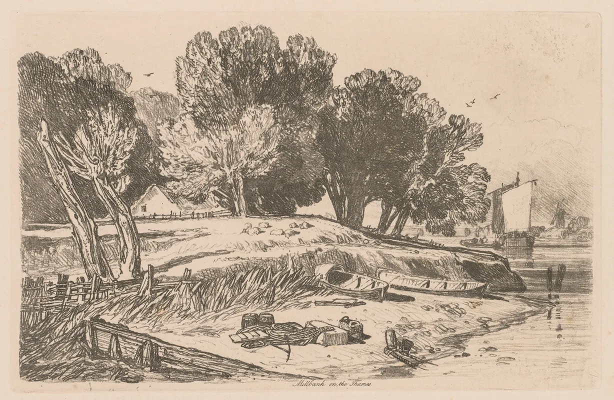 Millbank On The Thames Wall Art by John Sell Cotman - High-Resolution Digital Print