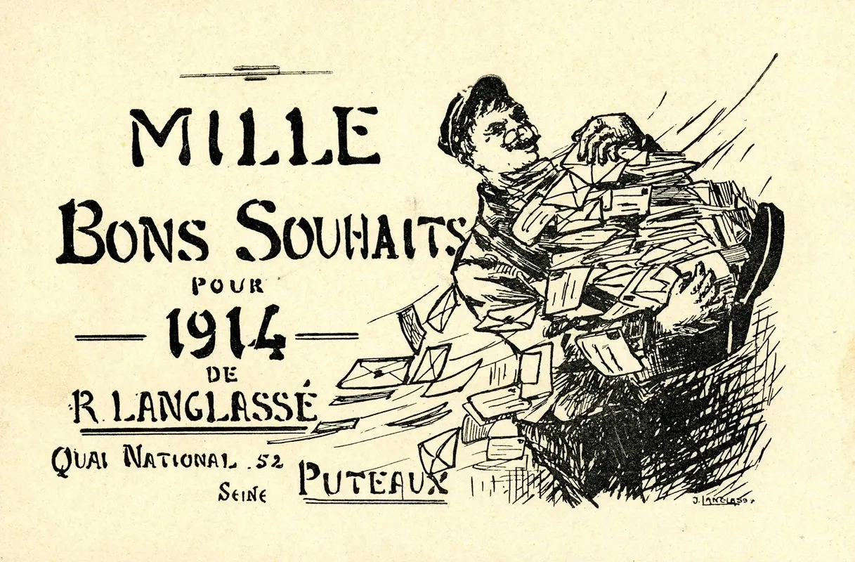 Mille Bons Souhaits Wall Art by J. Lanc-La - High-Resolution Digital Print