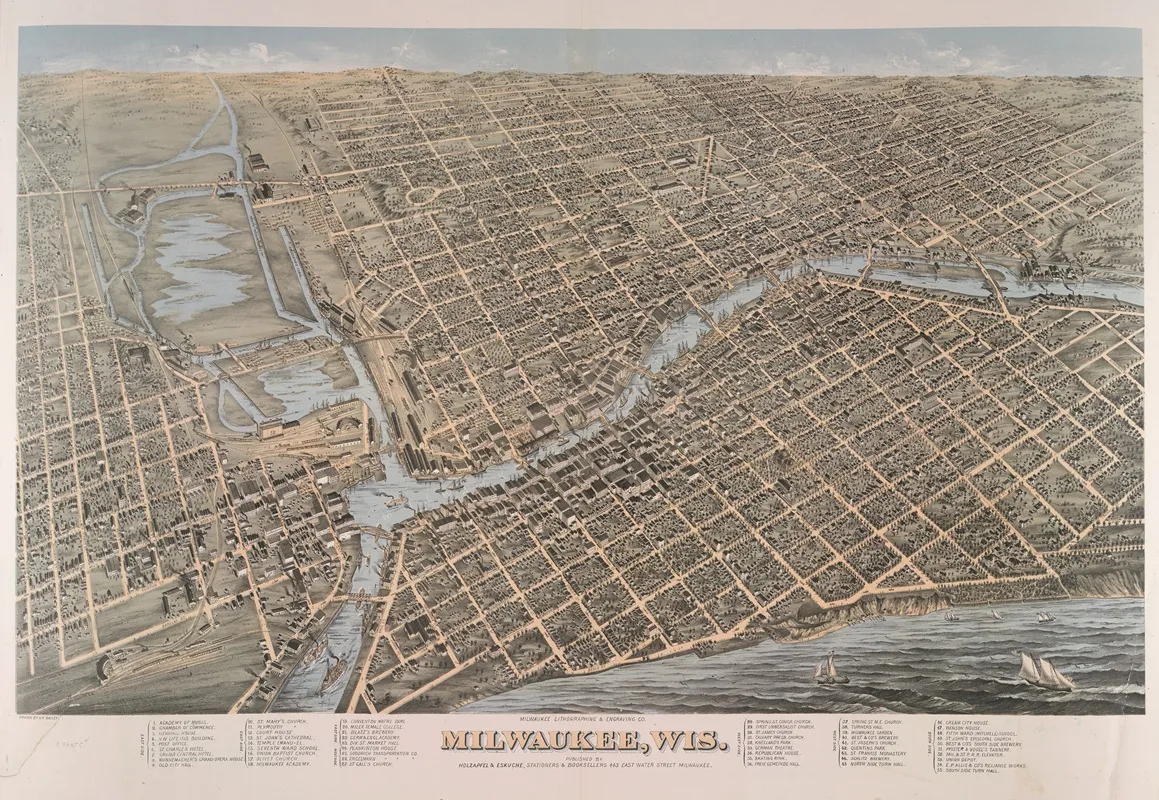 Milwaukee Wisconsin Wall Art by Holzapfel &amp; Eskuche - High-Resolution Digital Print