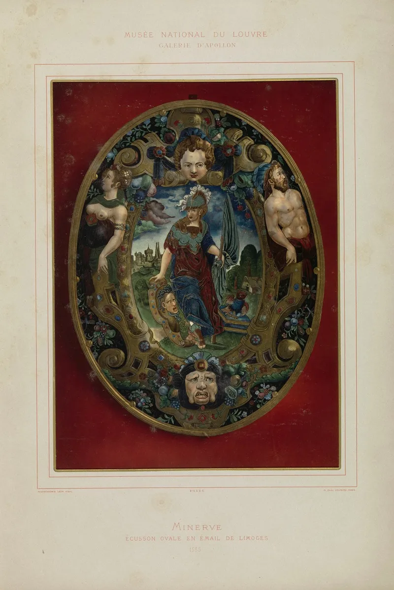 Minerve Ecusson Ovale En Email De Limoges 1555 Wall Art by Léon Vidal - High-Resolution Digital Print