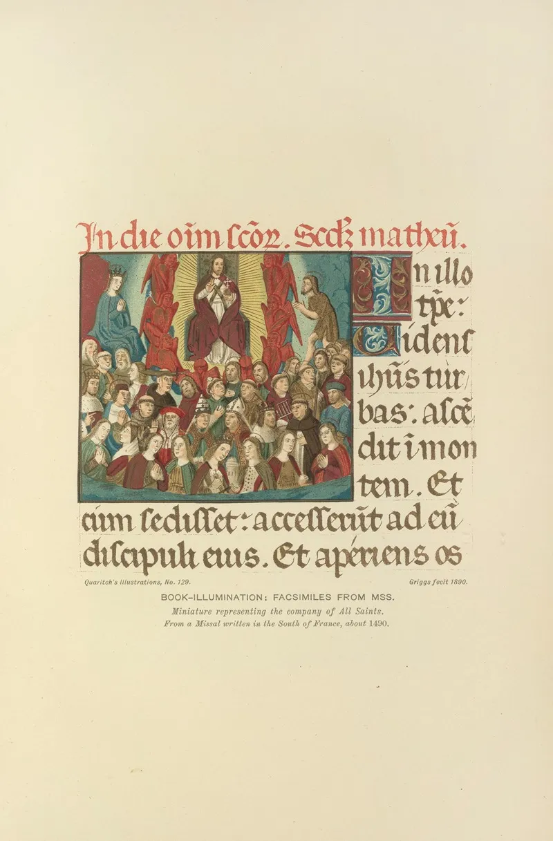 Miniature Representing The Company Of All Saints Wall Art by Bernard Quaritch - High-Resolution Digital Print