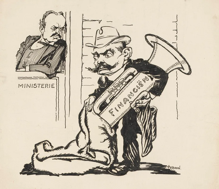 Minister S De Vries Met Tuba