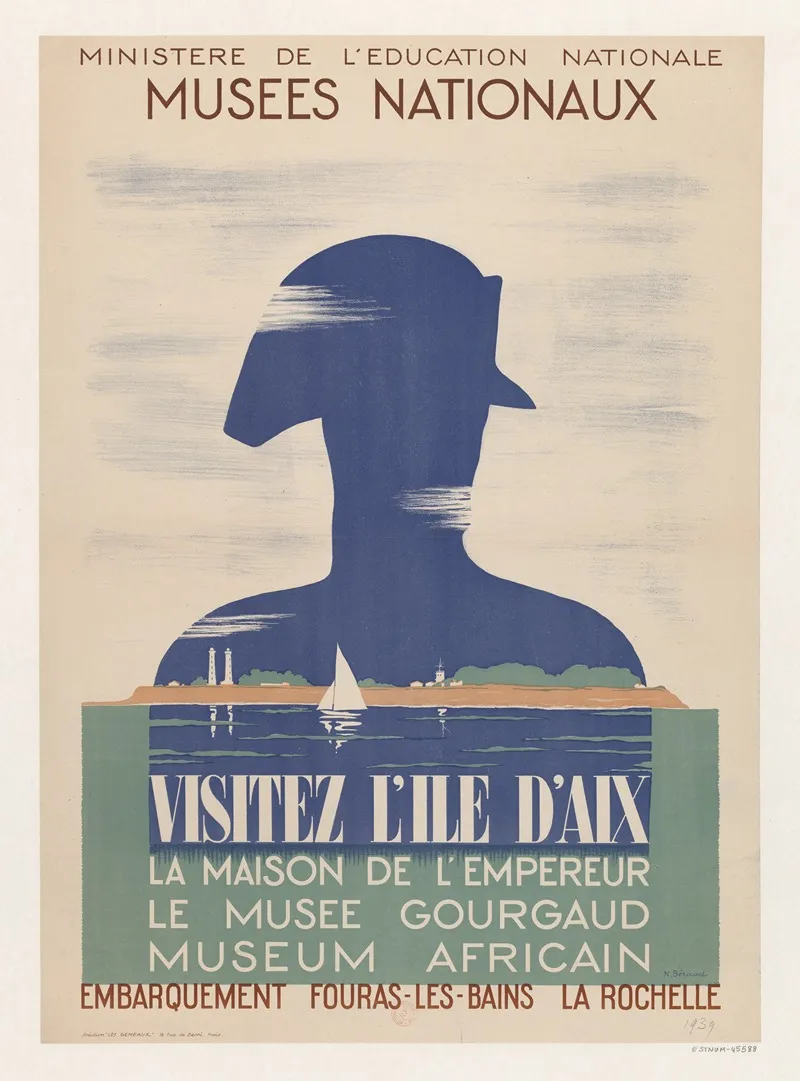 Ministere De Leducation Nationale Musees Nationaux Visitez Lile Daix Wall Art by N. Béraud - High-Resolution Digital Print