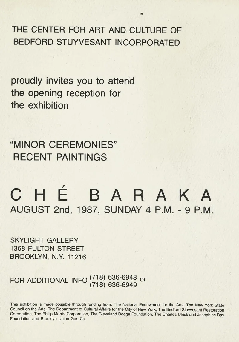 Minor Ceremonies Works By Che Baraka