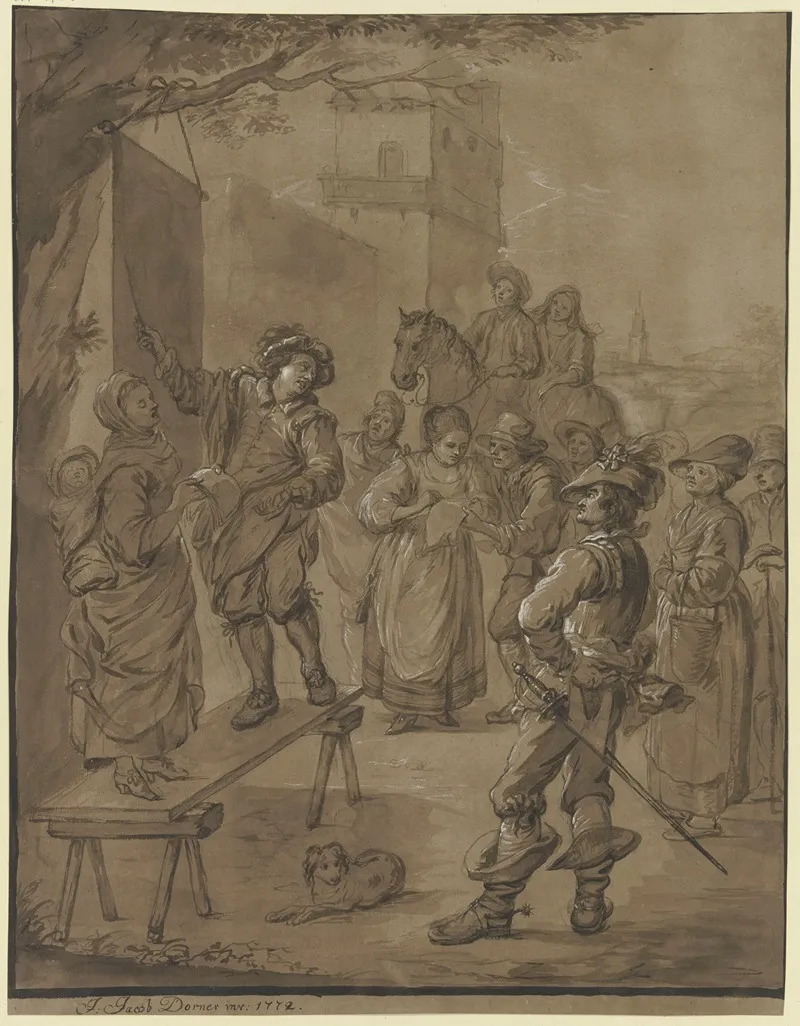 Minstrel Wall Art by Johann Jakob Dorner the Elder - High-Resolution Digital Print