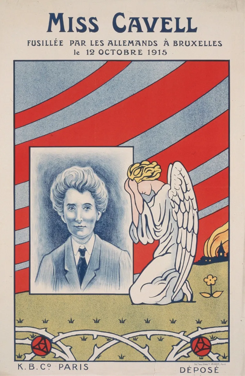 Miss Cavell Fusillee Par Les Allemands A Bruxelles Le 12 Octobre 1915 Wall Art by K. Co - High-Resolution Digital Print