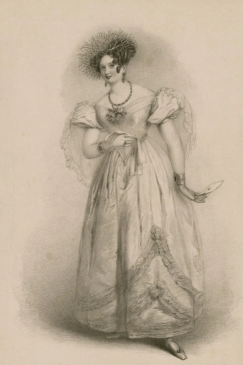 Miss Eliza Paton As Rosina In The Barber Of Seville Wall Art by Richard James Lane - High-Resolution Digital Print