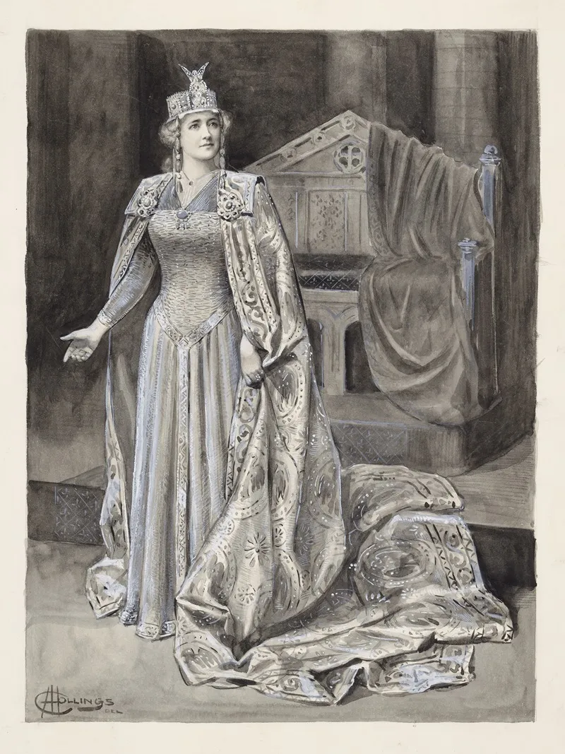 Miss Ellen Terry As Queen Katherine King Henry Viii Wall Art by C.I. Hollings - High-Resolution Digital Print