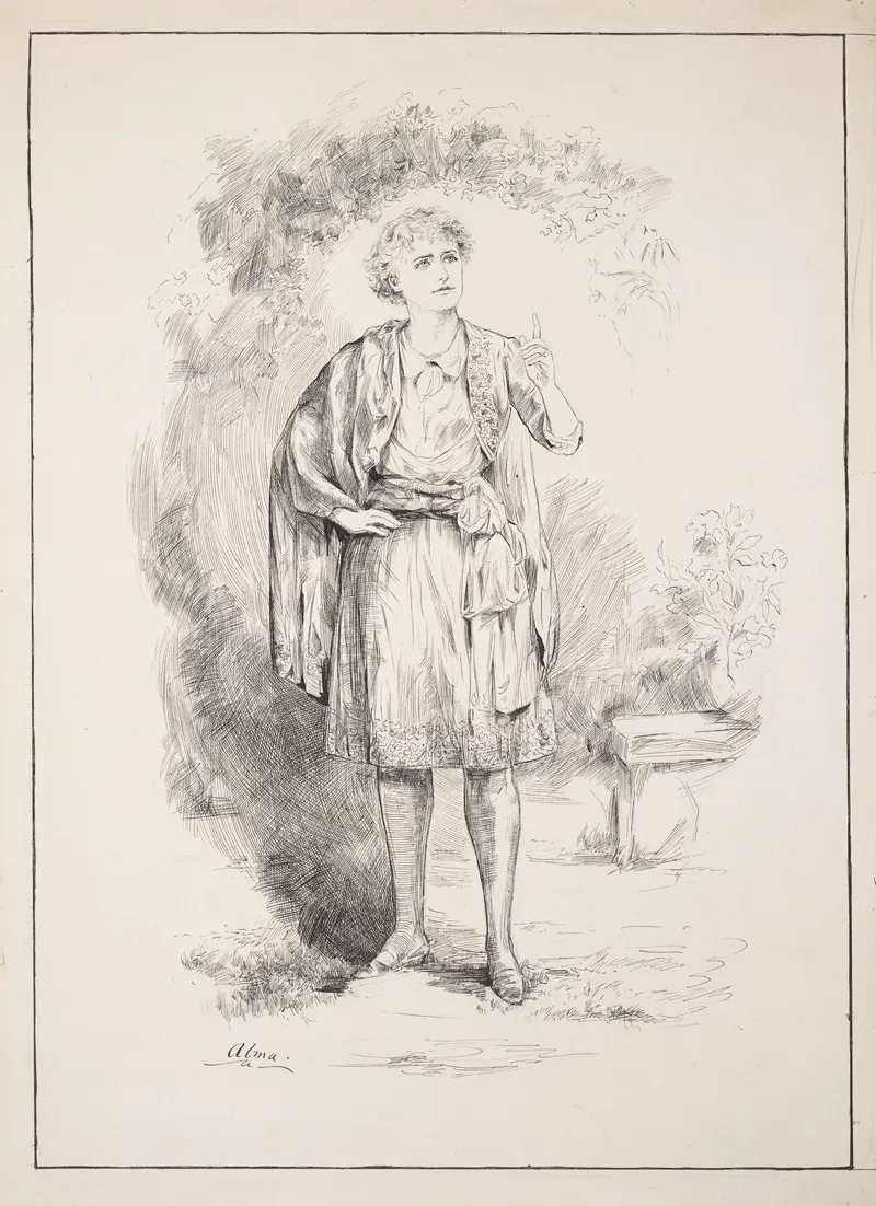 Miss Ellen Terry As Viola Twelfth Night Wall Art by Alma - High-Resolution Digital Print